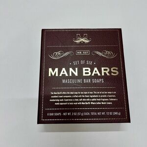 Set of Six Masculine Bar Soaps - Brown